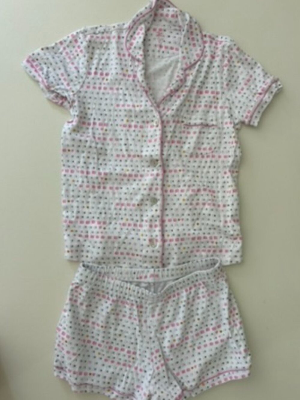 Roller Rabbit Printed Polo Pajama Set Pink Multicolor S